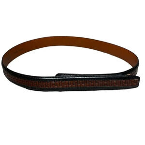 Women's New Terry Stack Italian Leather Black Velcro Closure ‎  Size Medium (M)